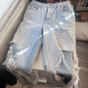 Distressed Light Blue Women's Jeans